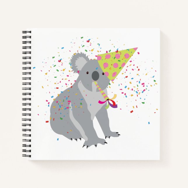 Carnet Fête de Koala - Les Animaux Font la Fête (Devant)