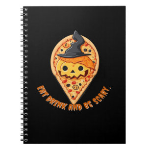 Carnet Fête de la Pizza Halloween Citrouille Chapeau de S