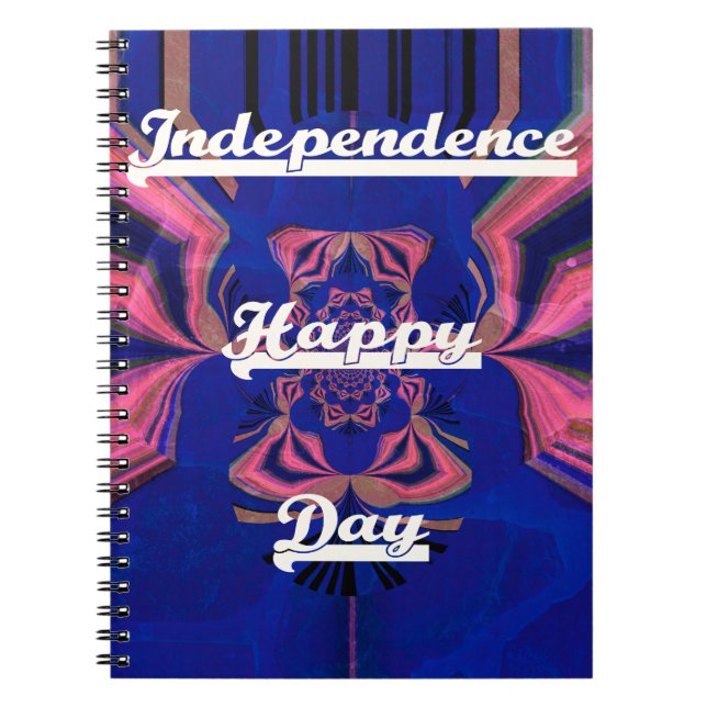 Carnet Fête de l'Indépendance Abstraite Art (Devant)
