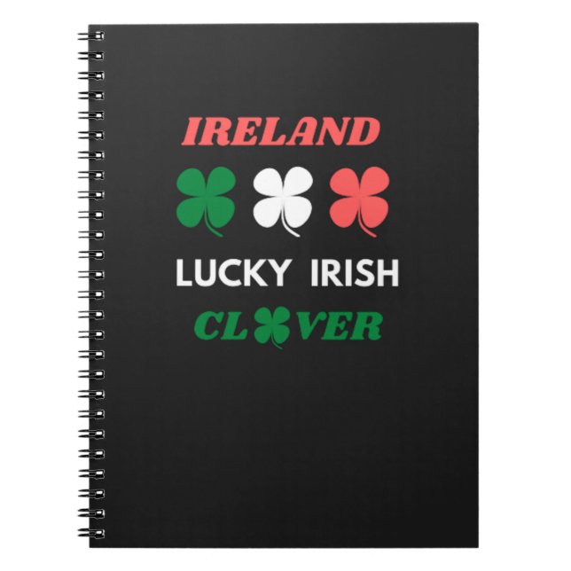 Carnet Fête de l'irlande de trèfle chic irlandais st.patr (Devant)