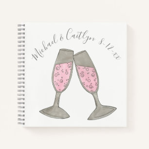 Carnet Fête des mariées de Mariage de champagne rose pers