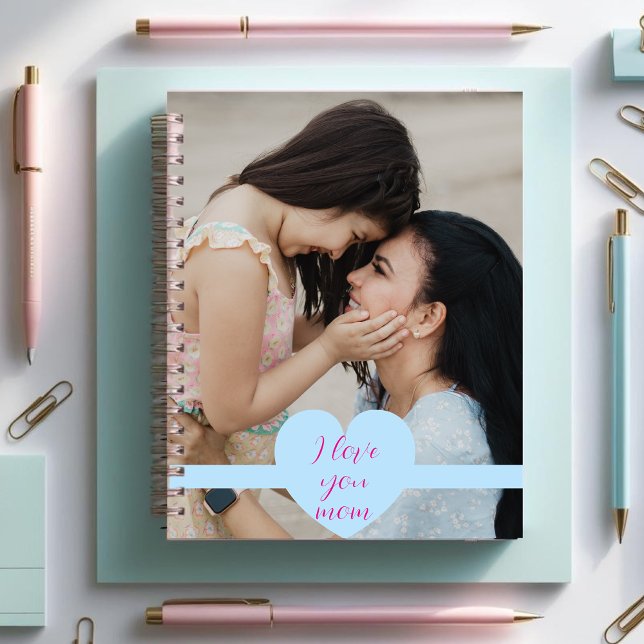 Carnet Fête des mères avec photo et message personnalisés (Mother’s Day with Custom Photo and Message Notebook)
