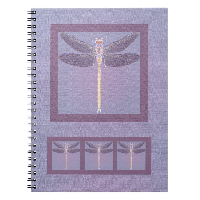 Carnet Fête des mères de libellules violettes (Devant)