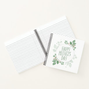 Carnet Fête des mères Serment vert Feuille   Ordinateur