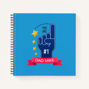 Carnet Fête des pères personnalisée des noms personnalisé