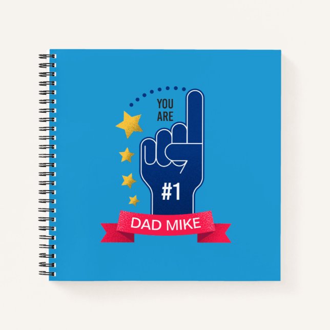 Carnet Fête des pères personnalisée des noms personnalisé (Devant)