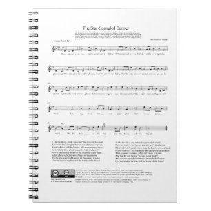 Carnet Feuille de musique de la bannière nationale de l'h
