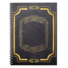 Feuille or dorée et cuir noir Faux