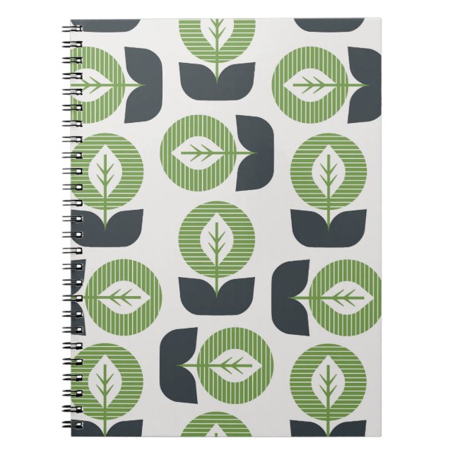 Carnet Feuilles Abstraits rétro : Style Vintage sans fail (Devant)