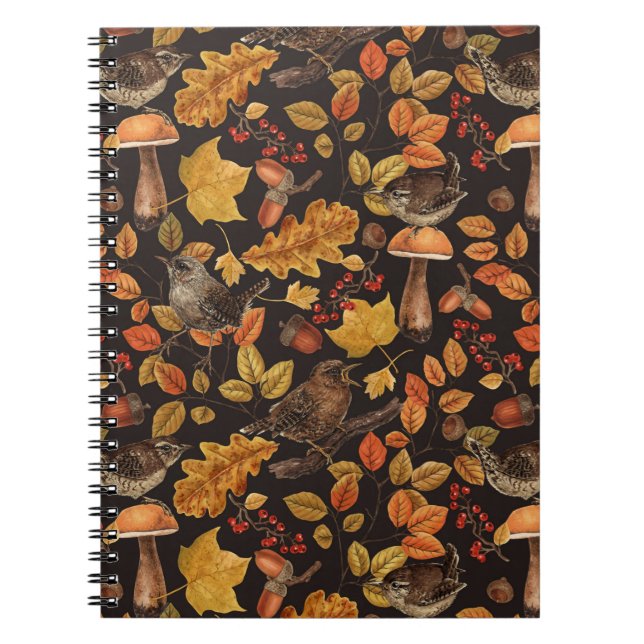 Carnet Feuilles d'automne, baies, champignons et fleurs (Devant)