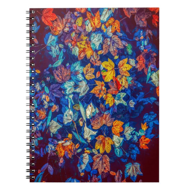 Carnet Feuilles d'automne en négatif (Devant)