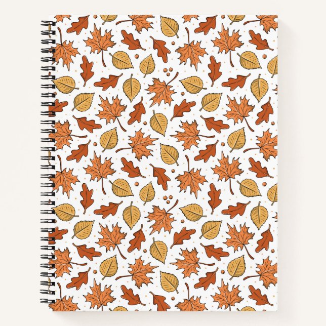 Carnet Feuilles d'automne et Motif d'Acorns (Devant)