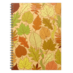 Carnet Feuilles d'automne : impression en tissu transpare
