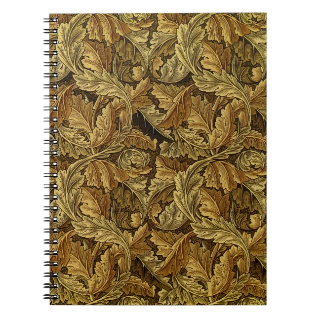Carnet Feuilles d'automne William Morris motif (Devant)