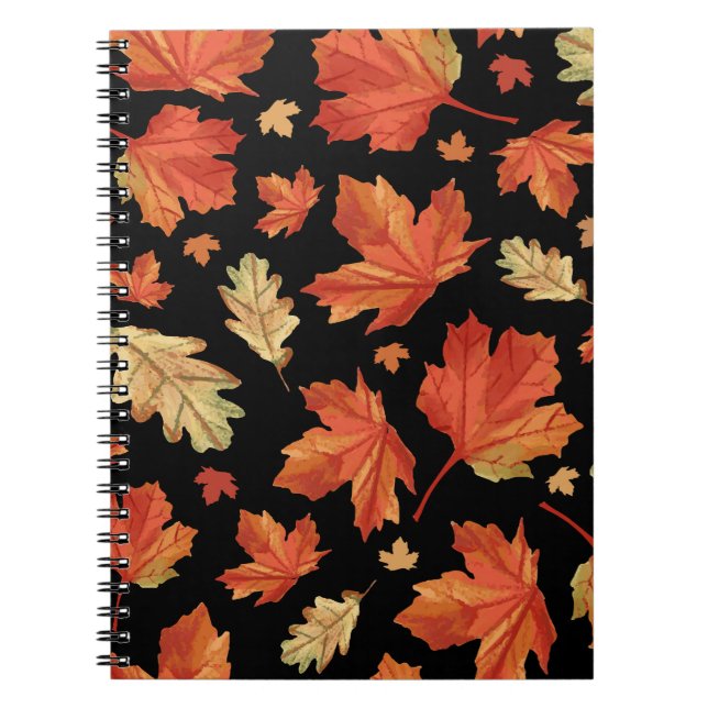 Carnet Feuilles de l'érable d'automne Thanksgiving Motif (Devant)