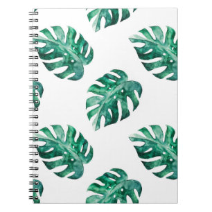 Carnet Feuilles de Monstera. Motif d'illustration tropica