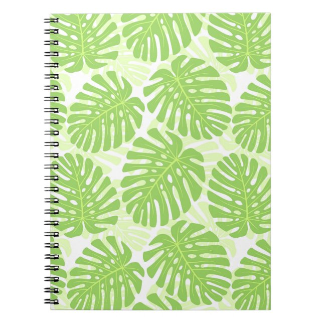 Carnet Feuilles De Plante Tropical - Monstera Motif (Devant)