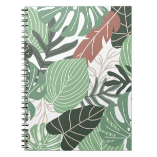 Carnet Feuilles tropicaux d'été sans couture motif