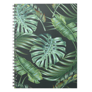 Carnet Feuilles tropicaux, monstère, feuille de bananier