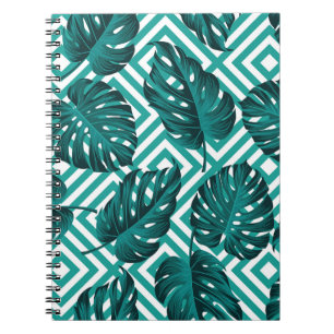 Carnet Feuilles tropicaux : Motif Floral sans joint.