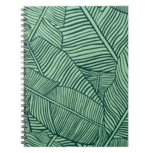 Carnet Feuilles tropicaux. Texture transparente avec feui
