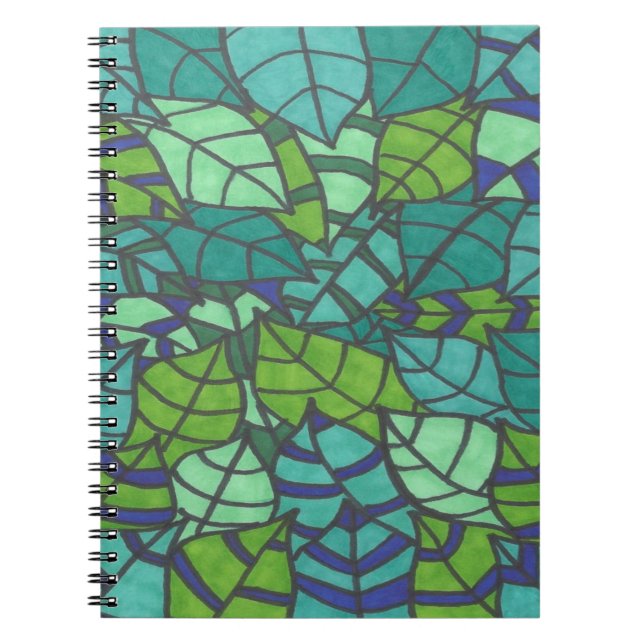 Carnet Feuilles verts tropicaux (Devant)