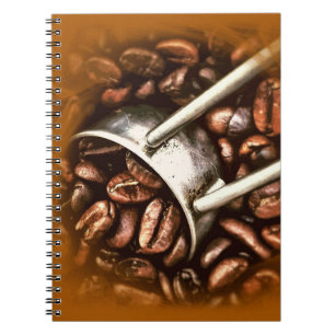 Carnet Fèves de café élégantes tendance Cool moderne desi