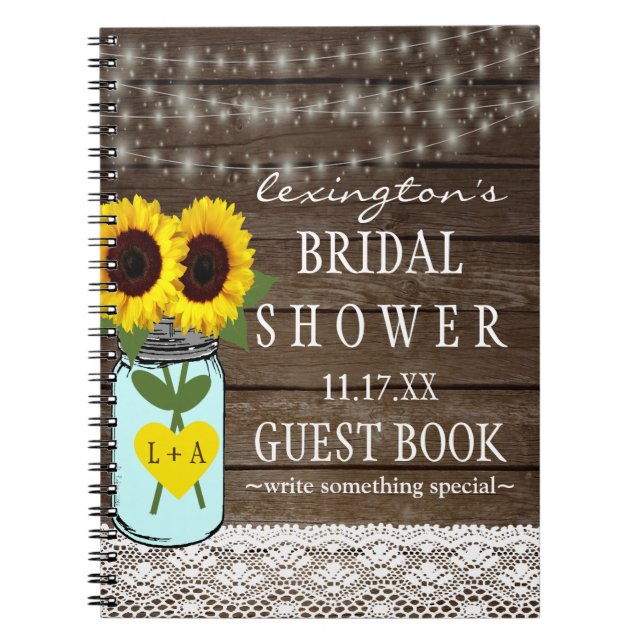 Carnet Ficelle de Guestbook de Fête de la mariée de (Devant)