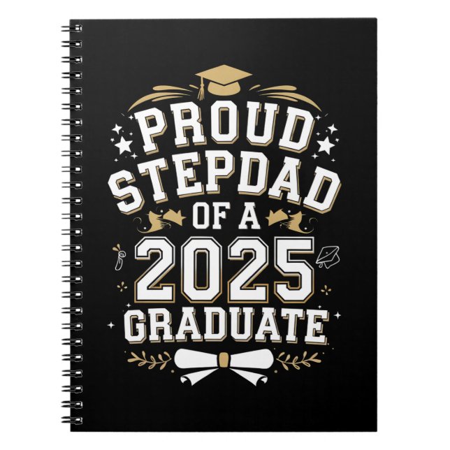 Carnet Fier Étape Papa D'Un Diplôme De 2025 (Devant)