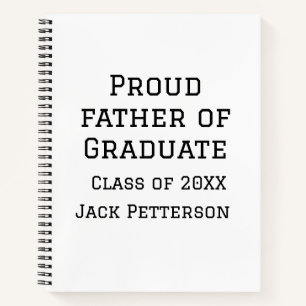 Carnet Fier père de la classe de diplômés de 20XX ajouter