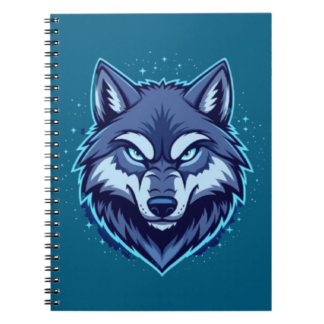 Carnet Fierce Wolf – Symbol of Strength and Freedom (Devant)