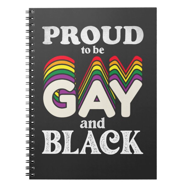 Carnet Fière D'Être Gay Et Noir De Fierté LGBT (Devant)