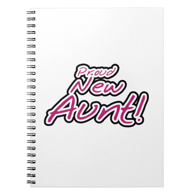Carnet Fiers t-shirts et cadeaux de nouvelle tante (Devant)