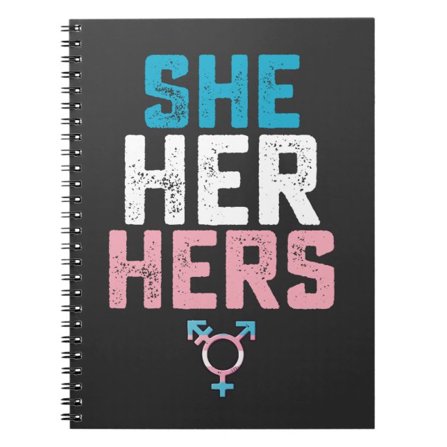 Carnet Fierté LGBT Elle A Ses Prononononounes Transgenres (Devant)