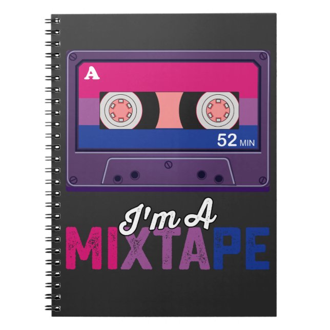 Carnet Fierté LGBT Je suis une casette Mixtape (Devant)