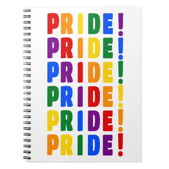 Carnet Fierté LGBT Rainbow Colors (Devant)