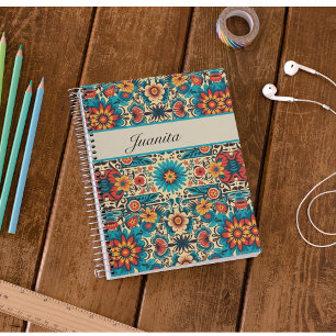 Carnet Fiesta Blooms, personnalisable
