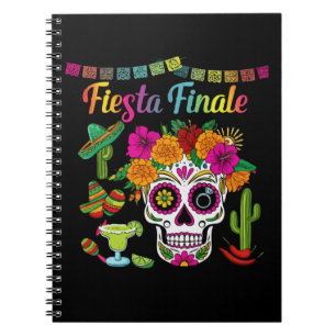 Carnet "Fiesta Finale" Crâne de Sucre Coloré Enterrement
