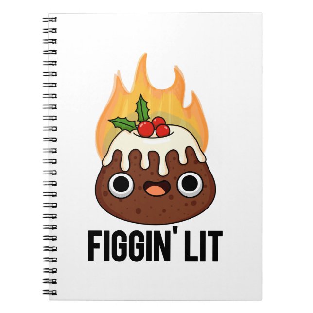 Carnet Figgin Lit Pun drôle de pudding de figue  (Devant)