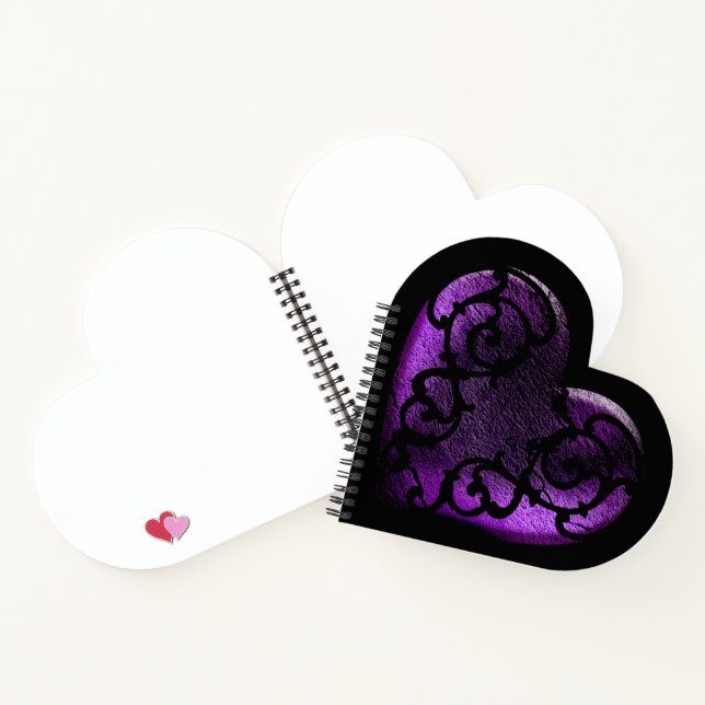 Carnet Filigree Goth Purple Heart (Intérieur)