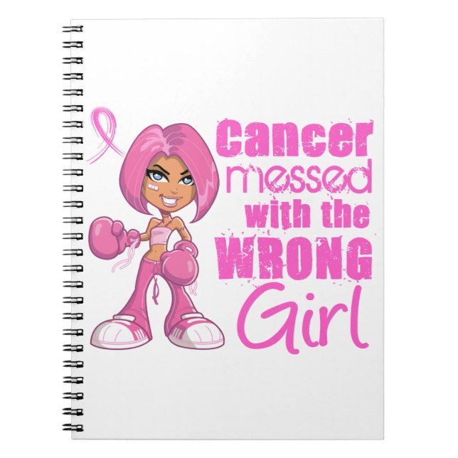 Carnet Fille 1 de combat de cancer du sein (Devant)