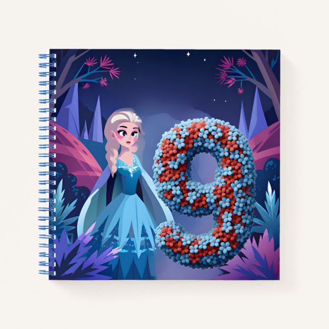 Carnet Fille Anniversaire À 9 Ans (Devant)