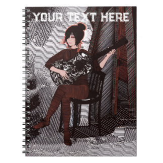 Carnet Fille avec guitare