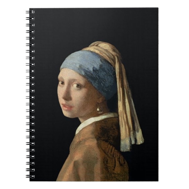 Carnet Fille avec une boucle d'oreille de perle, c.1665-6 (Devant)