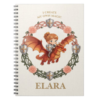 Carnet Fille Chevalier Fantaisiste et Dragon Premier Anni