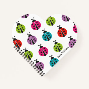 Carnet Fille colorée Ladybug personnalisée