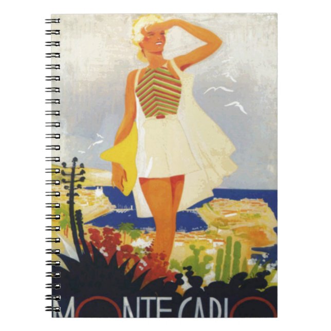 Carnet Fille de mode Voyage à Monte Carlo Plage (Devant)
