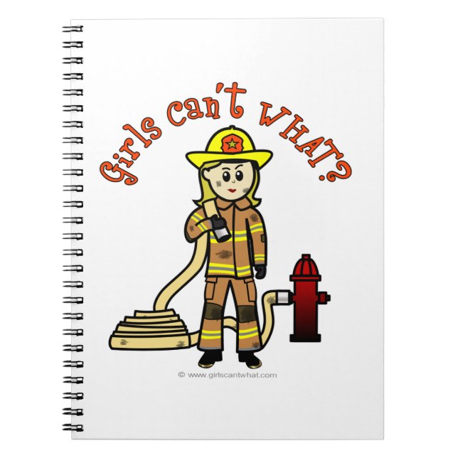 Carnet Fille des pompiers de Blonde (Devant)