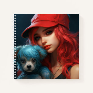 Carnet -Fille et son chien -4