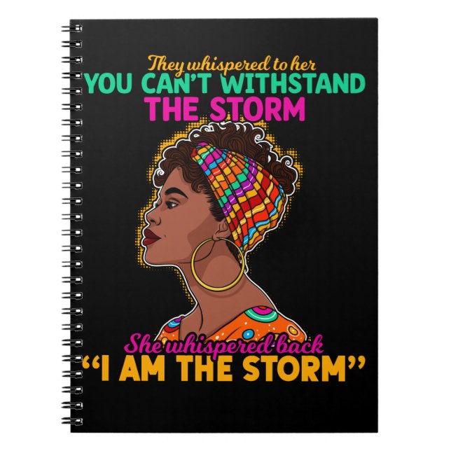 Carnet Fille fière du patrimoine afro-américain noir (Devant)